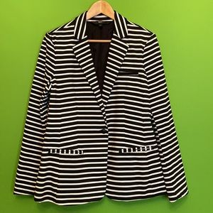 Mossimo Black & White Striped Blazer